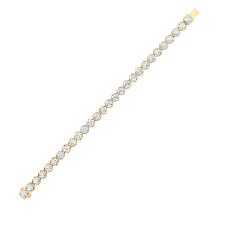 7Cttw Round Shaped Lab Grown Diamond (F/VS)  Bracelet in 14K Gold