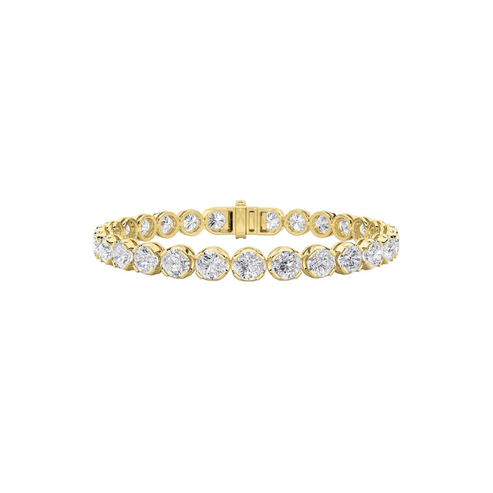 9Cttw Round Shaped Lab Grown Diamond (F/VS)  Bracelet in 14K Gold