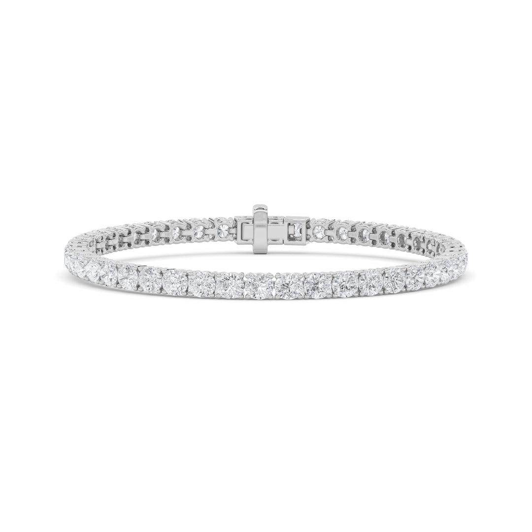 9.5Cttw Round Shaped Lab Grown Diamond (F/VS) Bracelet in 14K Gold