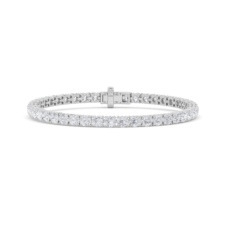 9.5Cttw Round Shaped Lab Grown Diamond (F/VS) Bracelet in 14K Gold