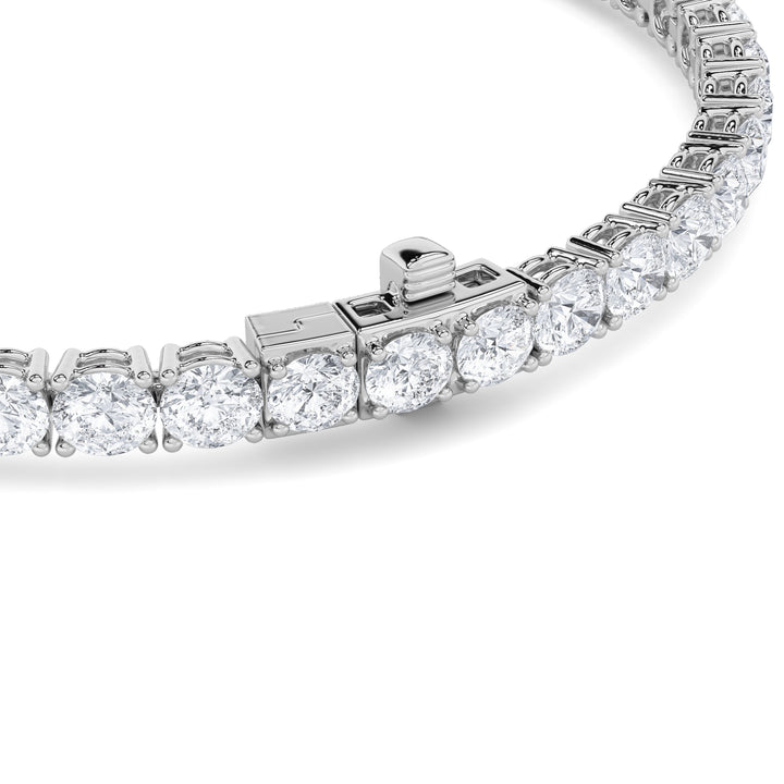 9.5Cttw Round Shaped Lab Grown Diamond (F/VS) Bracelet in 14K Gold