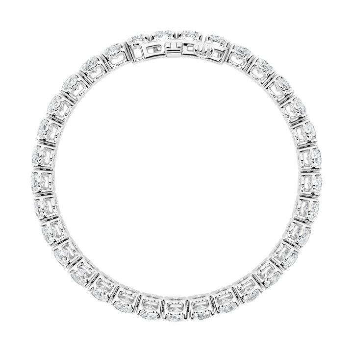10Cttw Oval Shaped Lab Grown Diamond (F/VS) East West Line Bracelet in 14K Gold