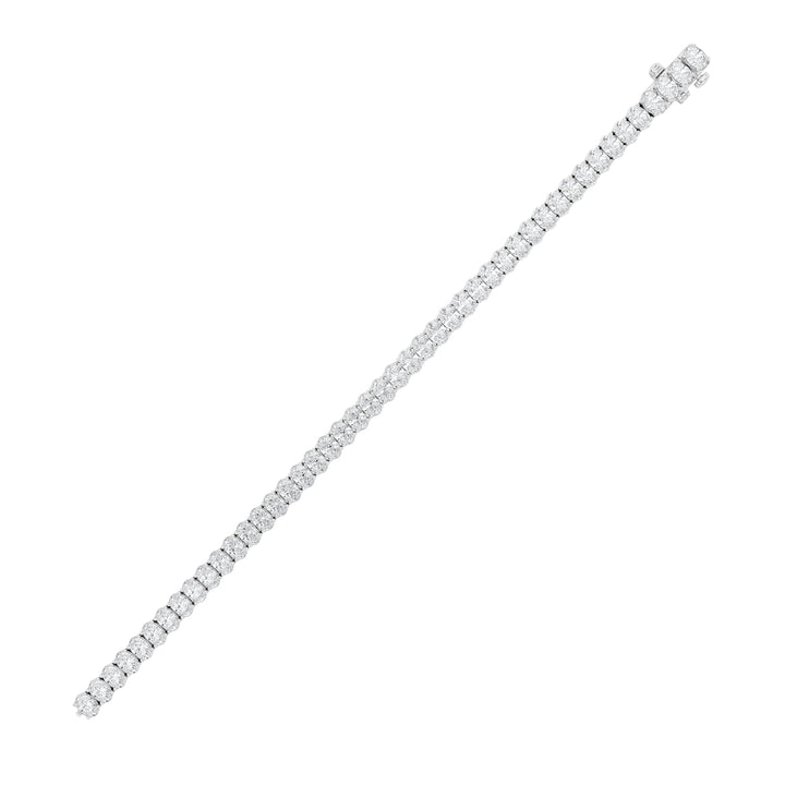9Cttw Oval Shaped Lab Grown Diamond (G/VS) East West Line Bracelet in 14K Gold