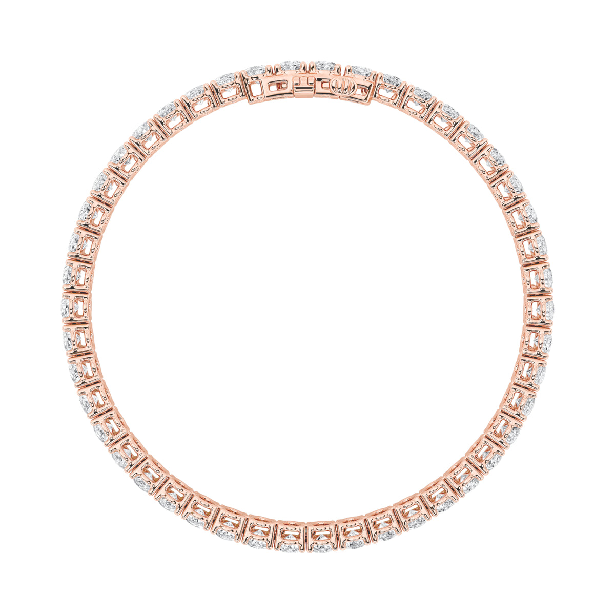 9Cttw Oval Shaped Lab Grown Diamond (G/VS) East West Line Bracelet in 14K Gold