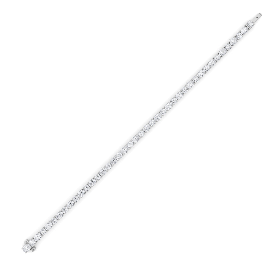6.75Cttw Oval Shaped Lab Grown Diamond (F/VS) Bracelet in 14K Gold