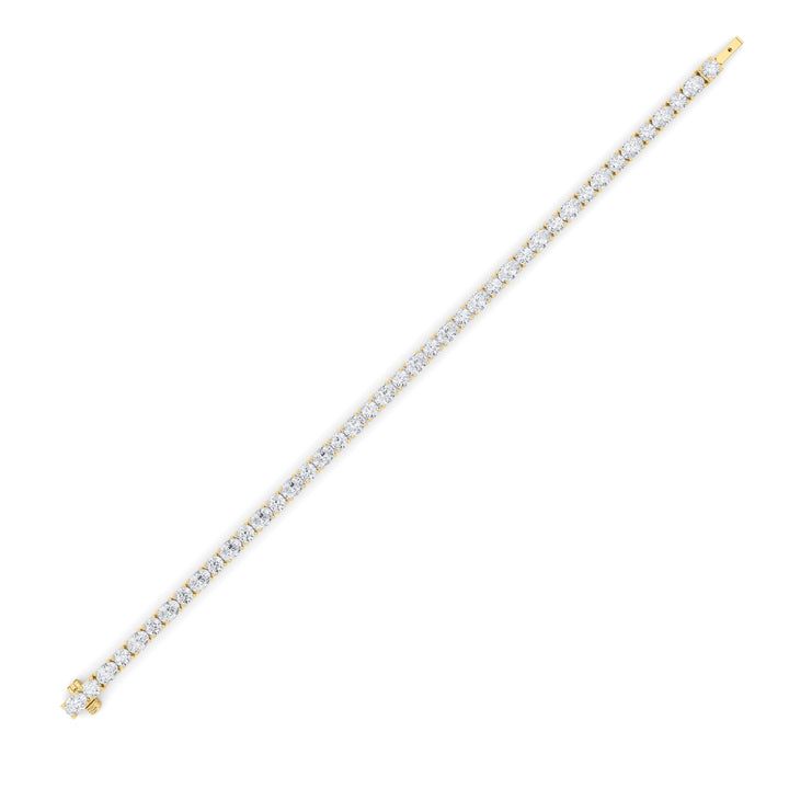 6.75Cttw Oval Shaped Lab Grown Diamond (F/VS) Bracelet in 14K Gold