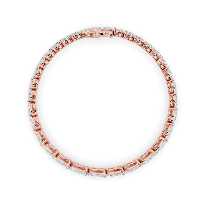 13.5Cttw Marquise Shaped Lab Grown Diamond (F/VS)Bracelet in 14K Gold