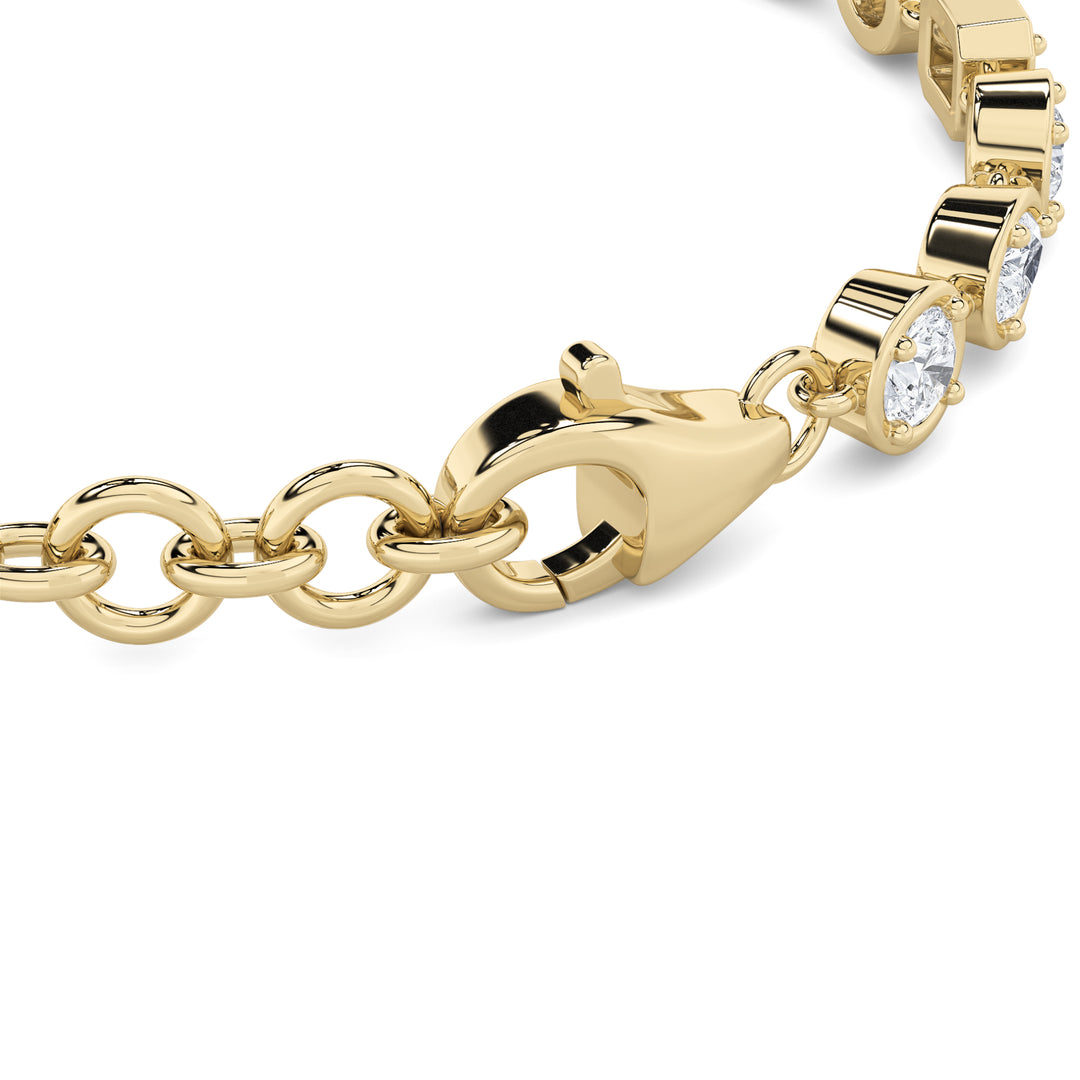 4Cttw Mix Shaped Lab Grown Diamond (G/VS) Bracelet in 14K Gold