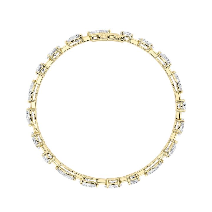 7Cttw Mix Shaped Lab Grown Diamond (F/VS) Bracelet in 14K Gold