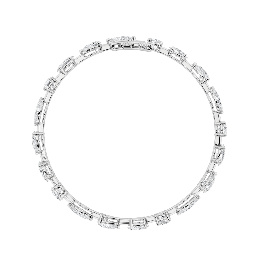 8Cttw Mix Shaped Lab Grown Diamond East & West Bracelet in 14K Gold (F/VS)