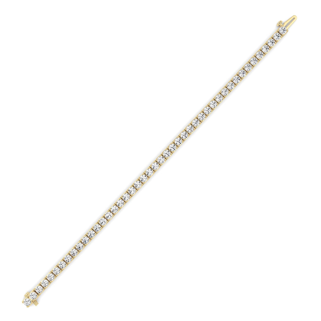 10Cttw Round Shaped Lab Grown Diamond (F/VS) Bracelet in 14K Gold
