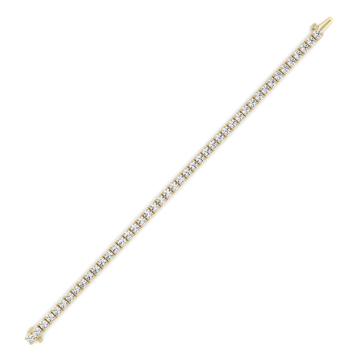10Cttw Round Shaped Lab Grown Diamond (F/VS) Bracelet in 14K Gold