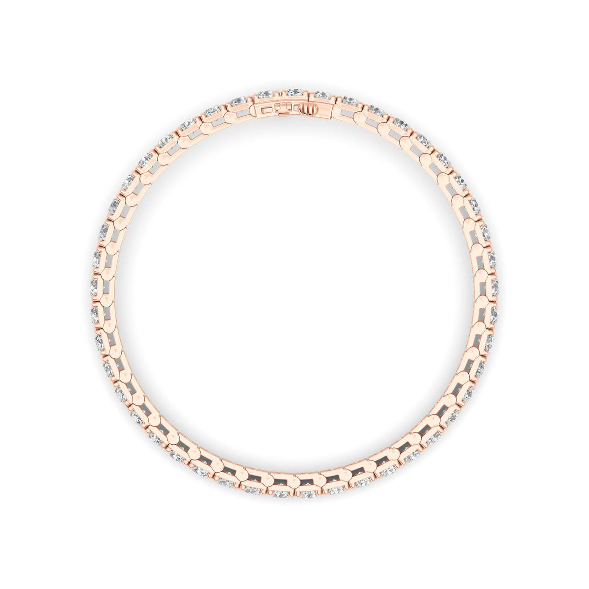 10Cttw Round Shaped Lab Grown Diamond (F/VS) Bracelet in 14K Gold