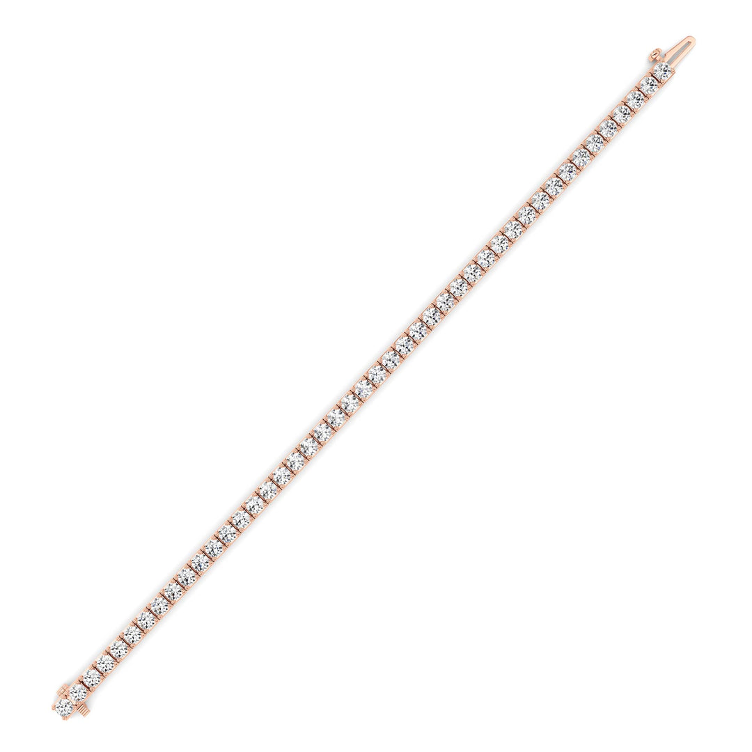10Cttw Round Shaped Lab Grown Diamond (F/VS) Bracelet in 14K Gold