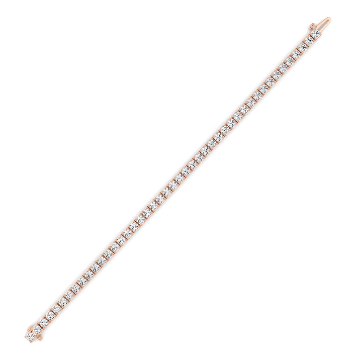 10Cttw Round Shaped Lab Grown Diamond (F/VS) Bracelet in 14K Gold
