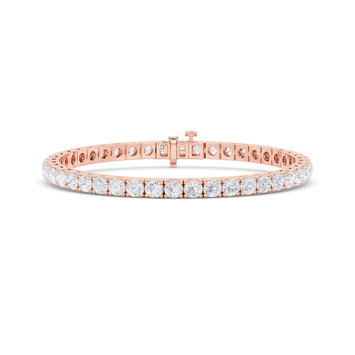 10.25Cttw Round Shaped Lab Grown Diamond (F/VS) Bracelet in 14K Gold
