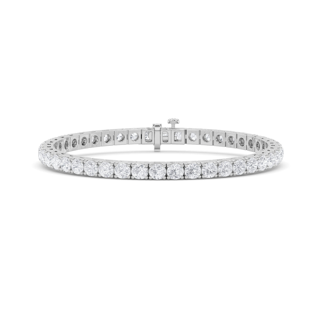 8Cttw Round Shaped Lab Grown Diamond (F/VS) Bracelet in 14K Gold