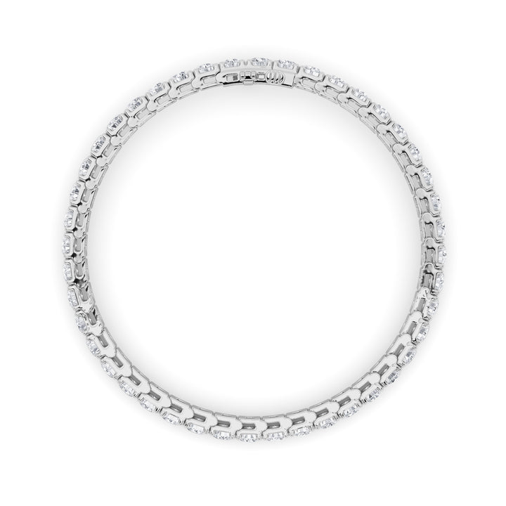 8Cttw Round Shaped Lab Grown Diamond (F/VS) Bracelet in 14K Gold