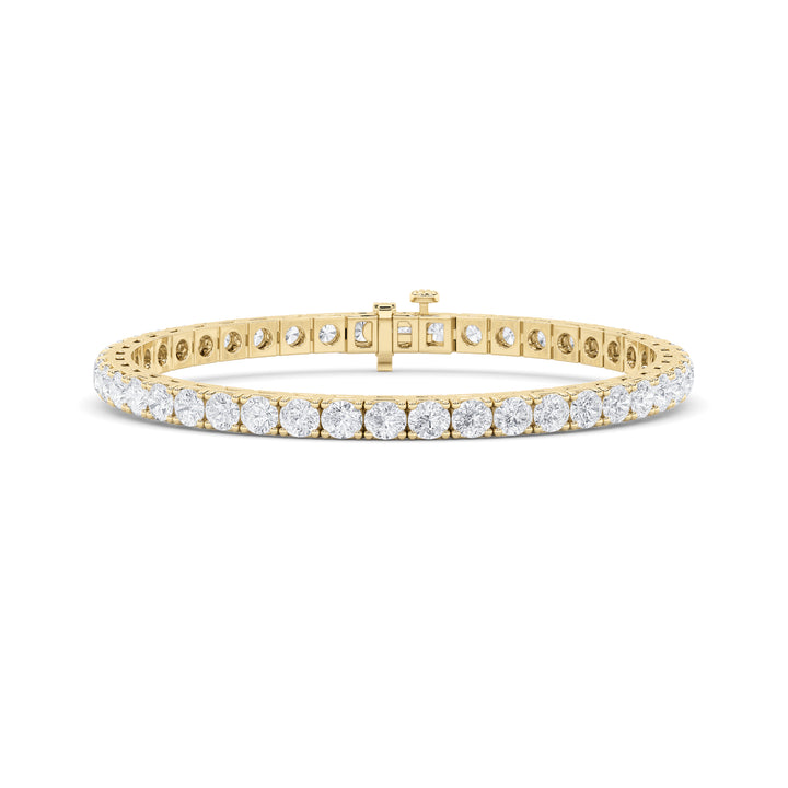 8Cttw Round Shaped Lab Grown Diamond (F/VS) Bracelet in 14K Gold