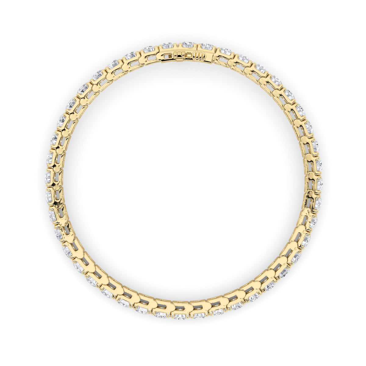 8Cttw Round Shaped Lab Grown Diamond (F/VS) Bracelet in 14K Gold
