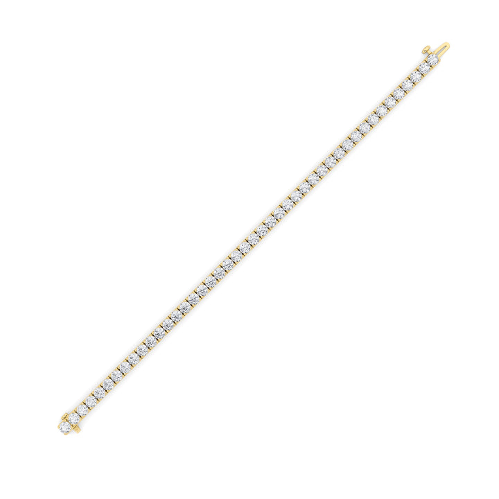 8Cttw Round Shaped Lab Grown Diamond (F/VS) Bracelet in 14K Gold