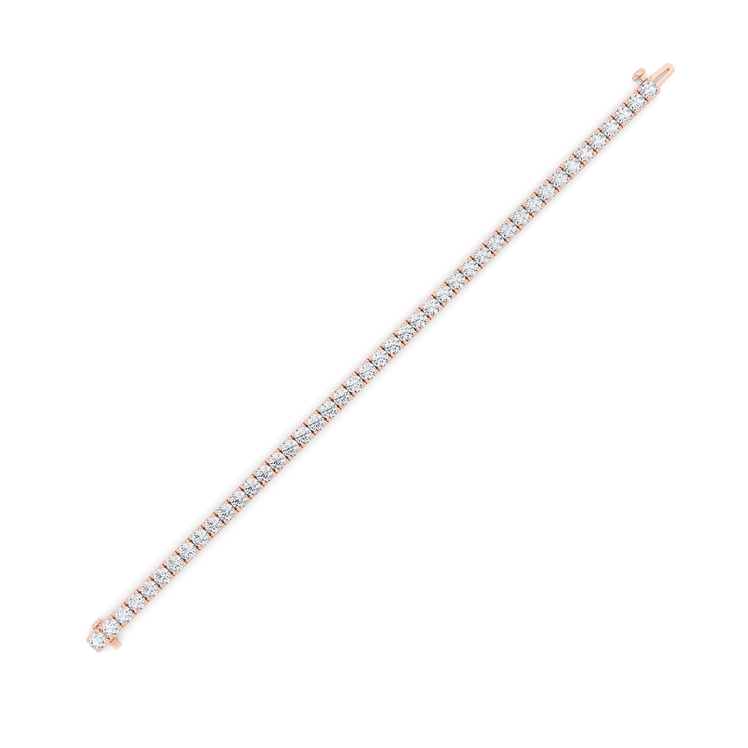 9Cttw Round Shaped Lab Grown Diamond (F/VS) Bracelet in 14K Gold
