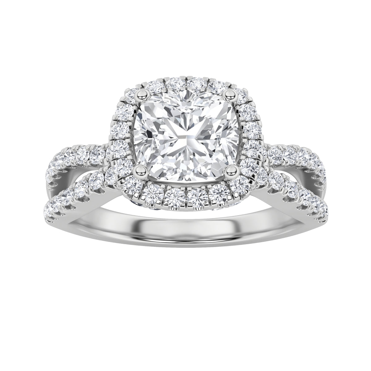 2Cttw Elongated Cushion Shaped Lab Grown Diamond (F/VS) Ring in 14K Gold