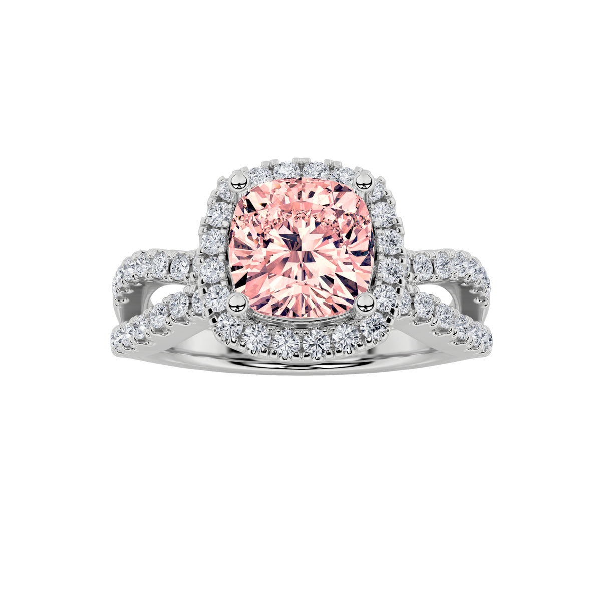 2Cttw Elongated Cushion Shaped Lab Grown Diamond (F/VS) Ring in 14K Gold