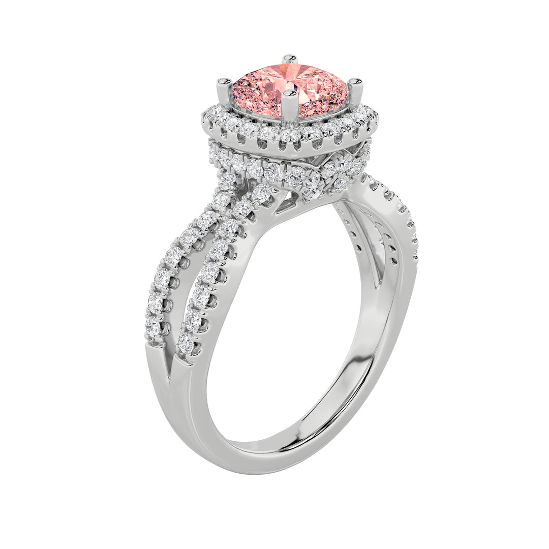 2Cttw Elongated Cushion Shaped Lab Grown Diamond (F/VS) Ring in 14K Gold