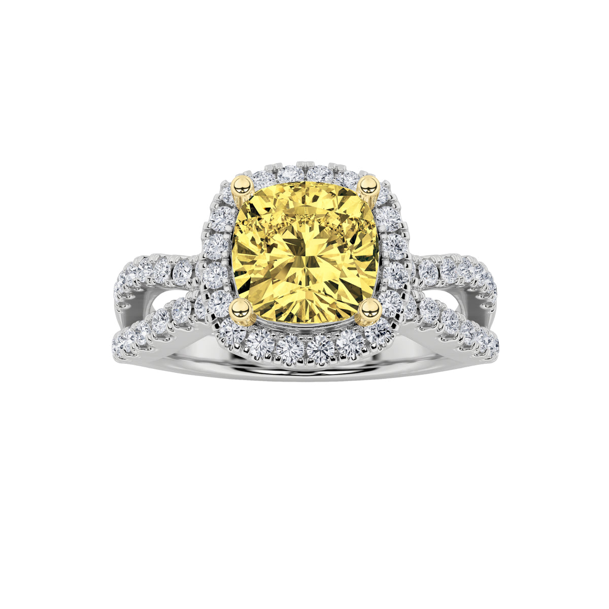 2.25Cttw Elongated Cushion Shaped Lab Grown Diamond (F/VS) Ring in 14K Gold