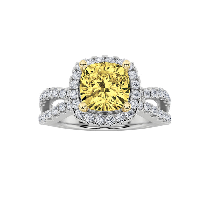 2.25Cttw Elongated Cushion Shaped Lab Grown Diamond (F/VS) Ring in 14K Gold
