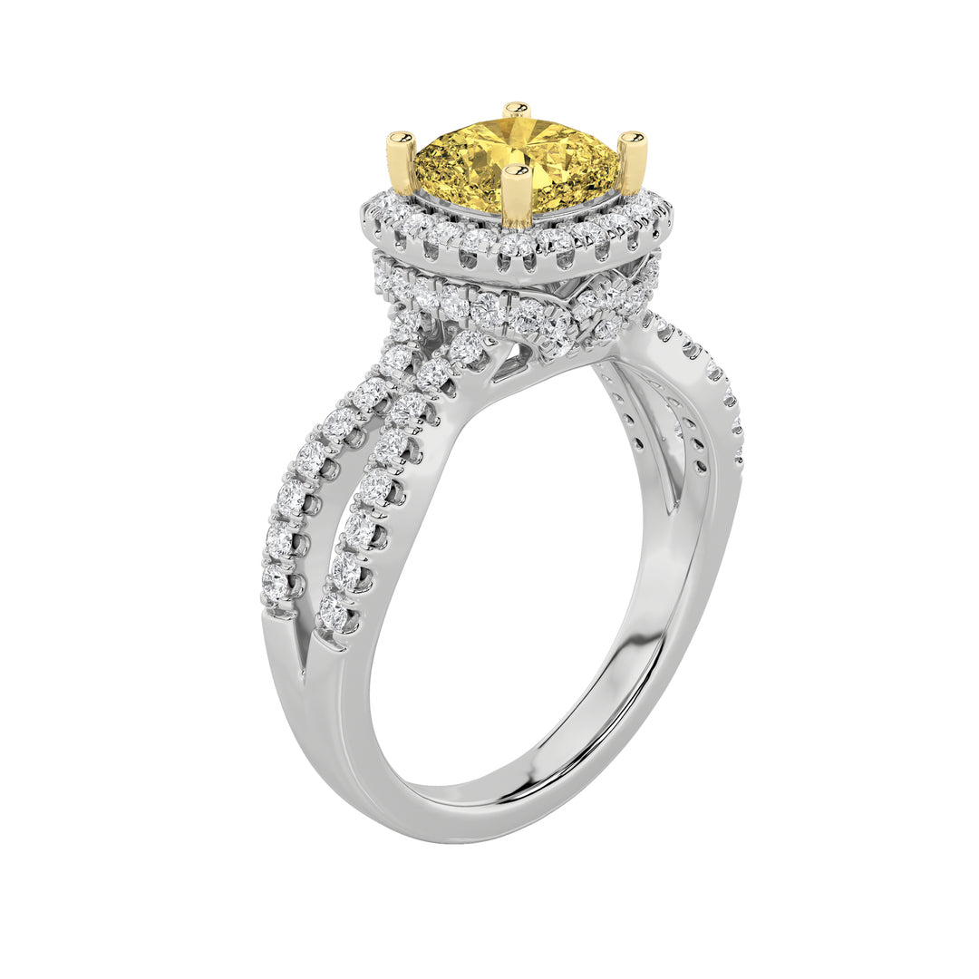 2.25Cttw Elongated Cushion Shaped Lab Grown Diamond (F/VS) Ring in 14K Gold
