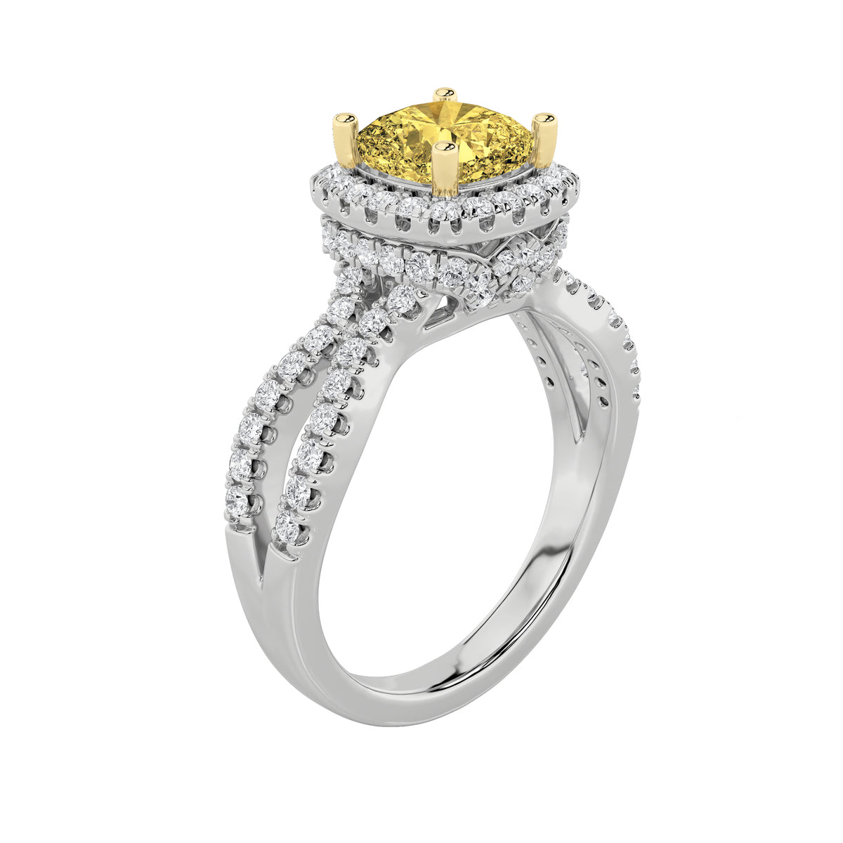 2.25Cttw Elongated Cushion Shaped Lab Grown Diamond (F/VS) Ring in 14K Gold