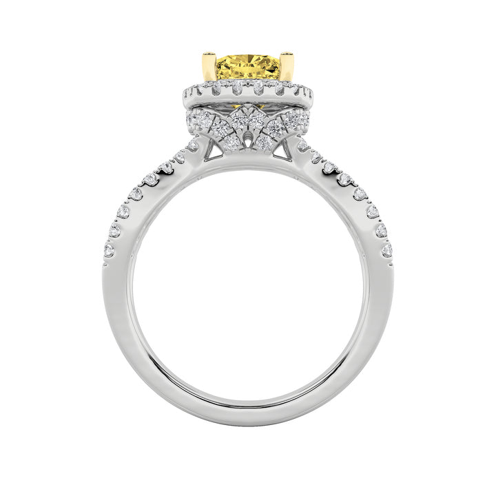 2.25Cttw Elongated Cushion Shaped Lab Grown Diamond (F/VS) Ring in 14K Gold