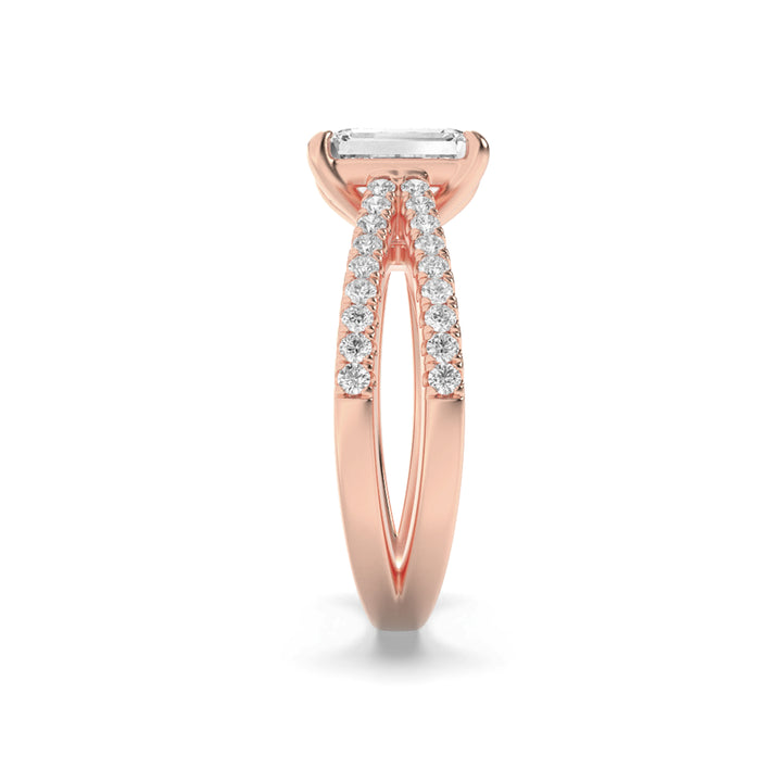 2Cttw Radiant Shaped Lab Grown Diamond (F/VS) Engagement Ring in 14K Gold