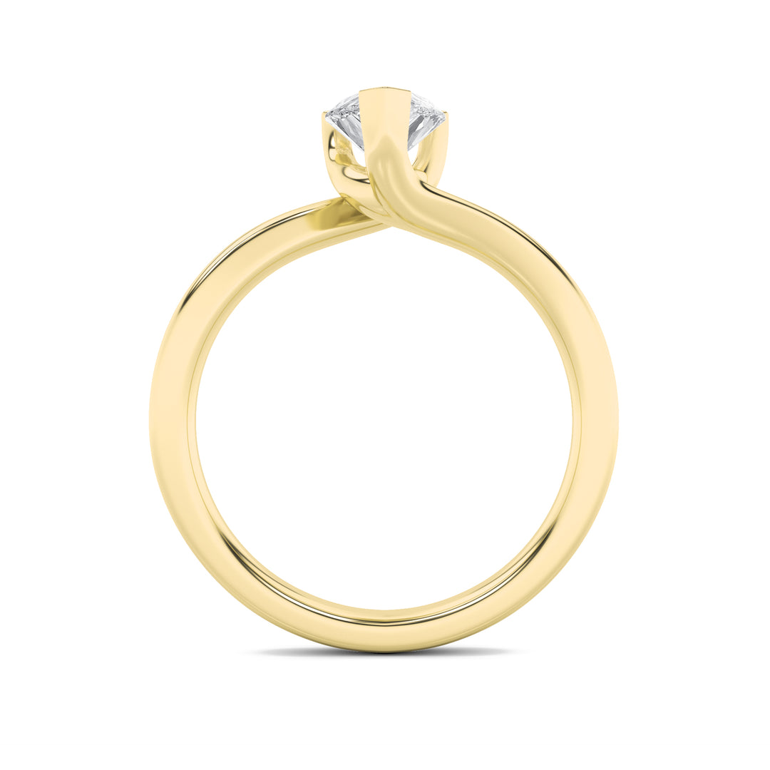 2Cttw Pear Shaped Lab Grown Diamond (F/VS) BypassShank Engagement Ring in 14K Gold