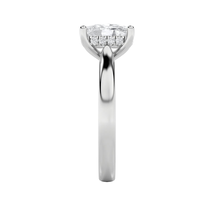2Cttw Elongated Cushion Shaped Lab Grown Diamond (F/VS) Classic Cathedral Shank Engagement Ring in 14K Gold