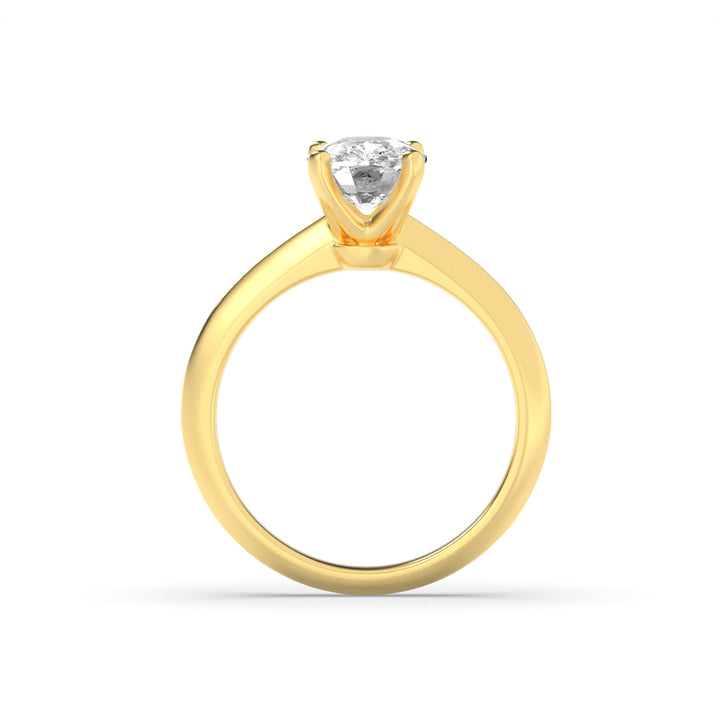 1.5Cttw Elongated Cushion Shaped Lab Grown Diamond (G/VS) Knife Edge Shank Solitaire Engagement Ring in 14K Gold