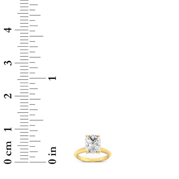 1.5Cttw Elongated Cushion Shaped Lab Grown Diamond (G/VS) Knife Edge Shank Solitaire Engagement Ring in 14K Gold
