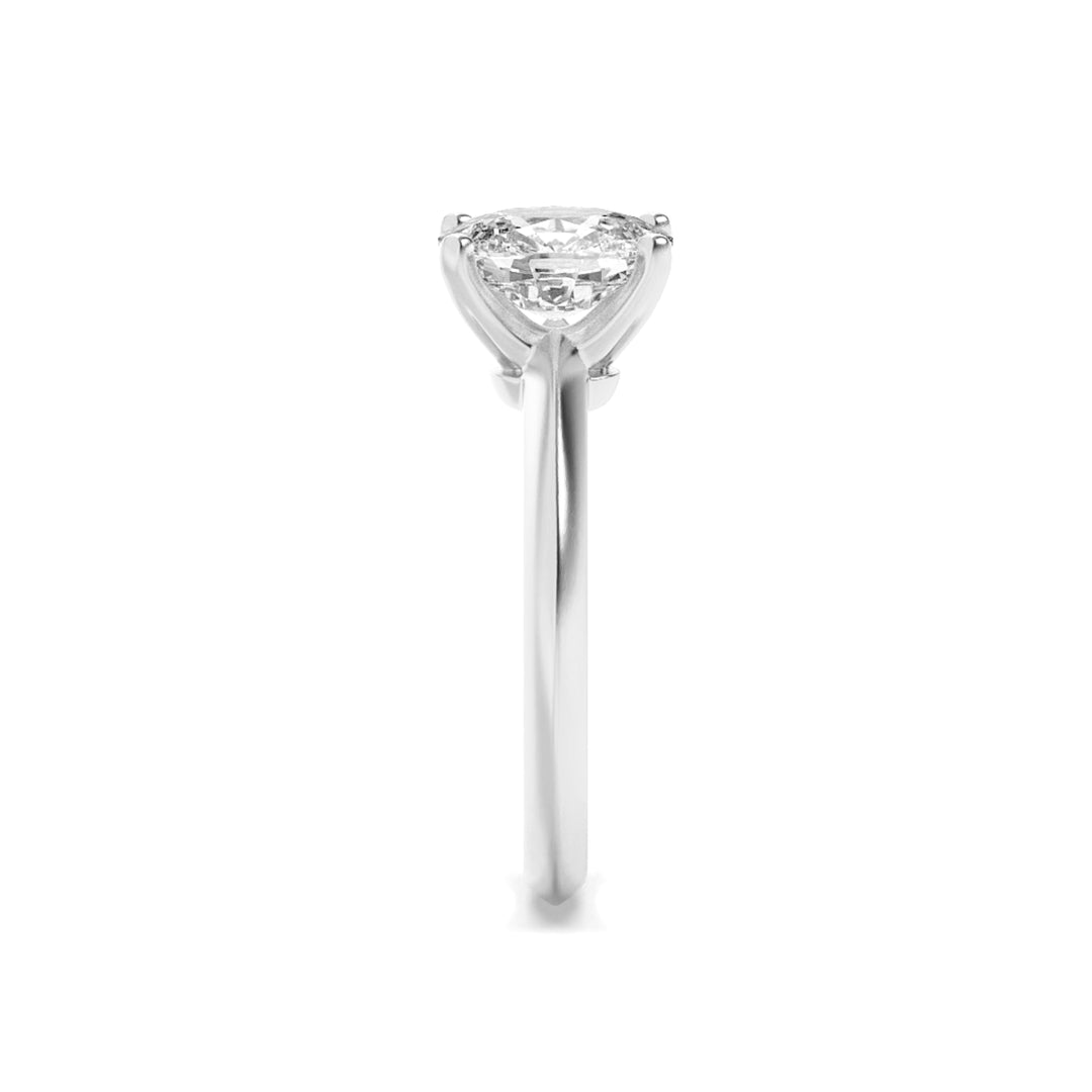 2.5Cttw Elongated Cushion Shaped Lab Grown Diamond (F/VS) Knife Edge Shank Solitaire Engagement Ring in 14K Gold