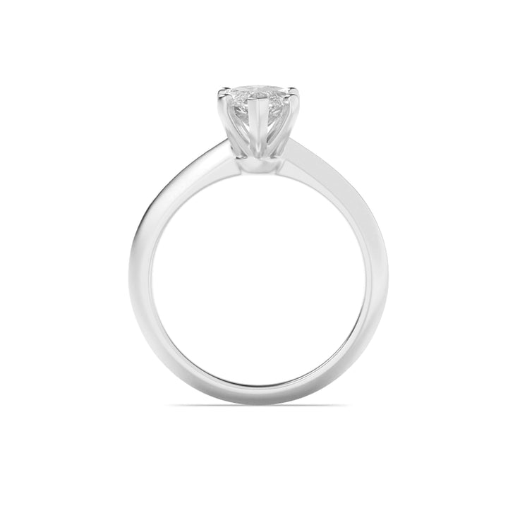 2Cttw Marquise Shaped Lab Grown Diamond (G/VS) Knife Edge Shank Solitaire Engagement Ring in 14K Gold