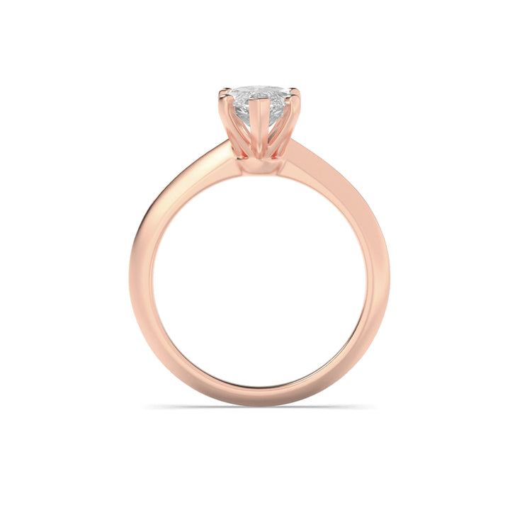 2Cttw Marquise Shaped Lab Grown Diamond (F/VS) Knife Edge Shank Solitaire Engagement Ring in 14K Gold