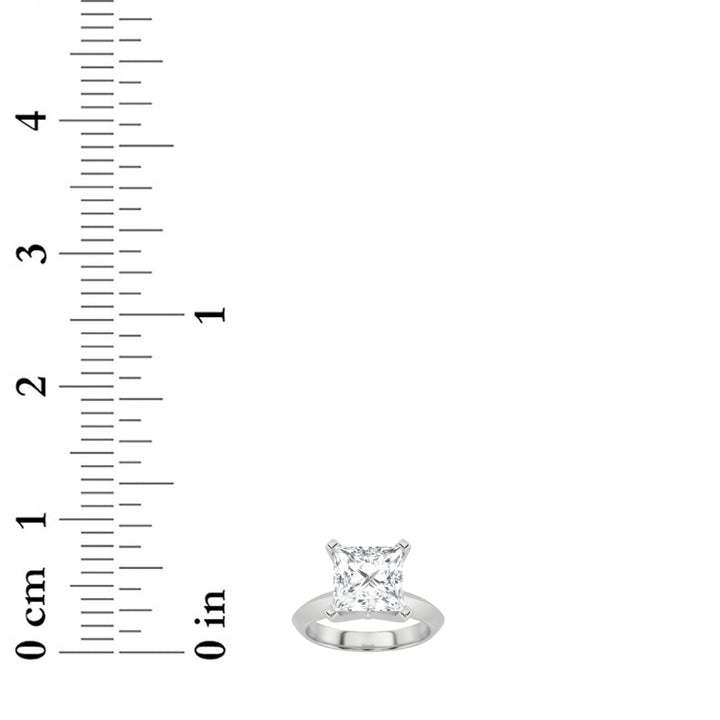 2Cttw Princess Shaped Lab Grown Diamond (F/VS) Knife Edge Shank Solitaire Engagement Ring in 14K Gold