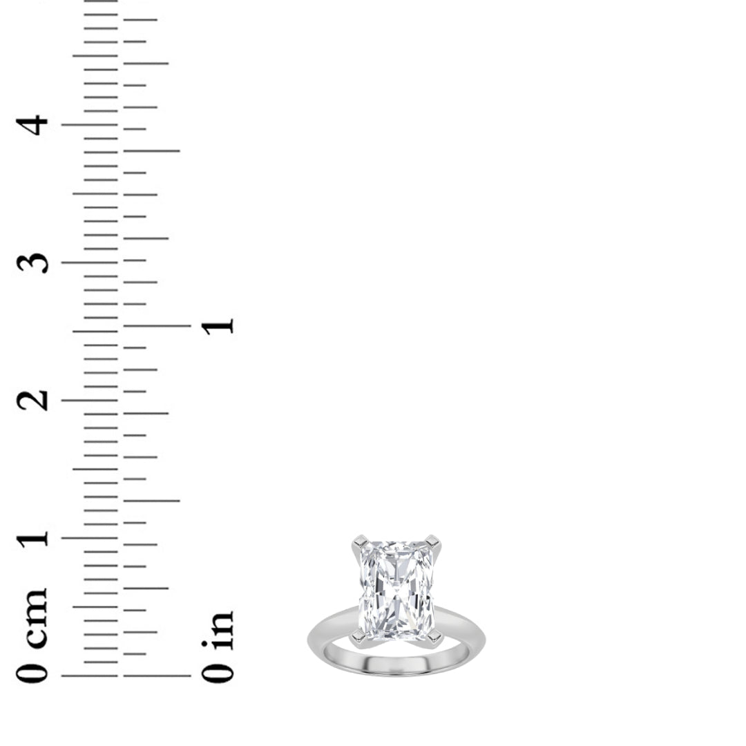 2Cttw Radiant Shaped Lab Grown Diamond (G/VS) Knife Edge Shank Solitaire Engagement Ring in 14K Gold