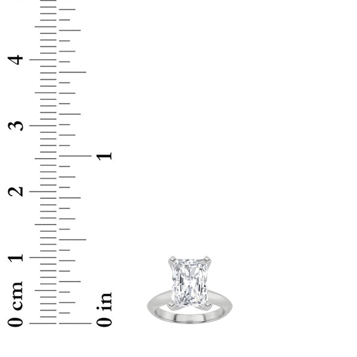 2Cttw Radiant Shaped Lab Grown Diamond (G/VS) Knife Edge Shank Solitaire Engagement Ring in 14K Gold