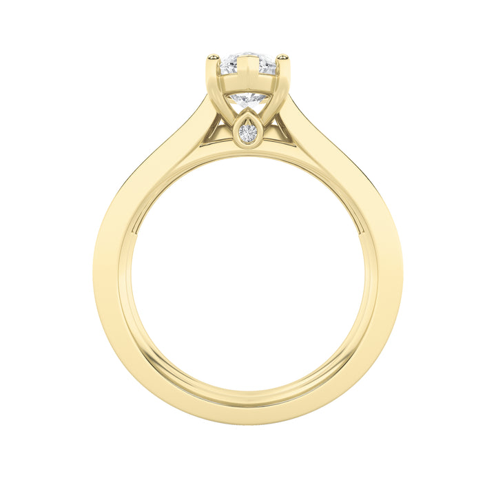 2Cttw Marquise Shaped Lab Grown Diamond (F/VS) Channel Set Bridal Engagement Ring in 14K Gold