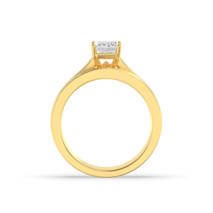 2Cttw Radiant Shaped Lab Grown Diamond (G/VS) Channel Set Bridal Engagement Ring in 10K Gold