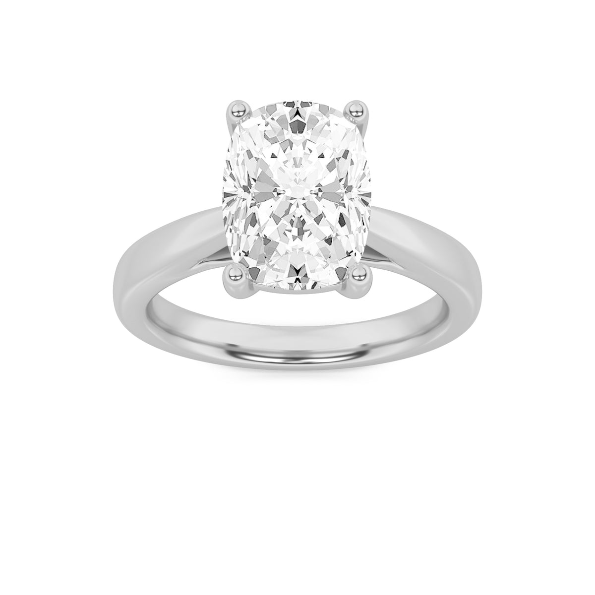 2Cttw Elongated Cushion Shaped Lab Grown Diamond (G/VS) Classic Shank Solitaire Engagement Ring in 14K Gold