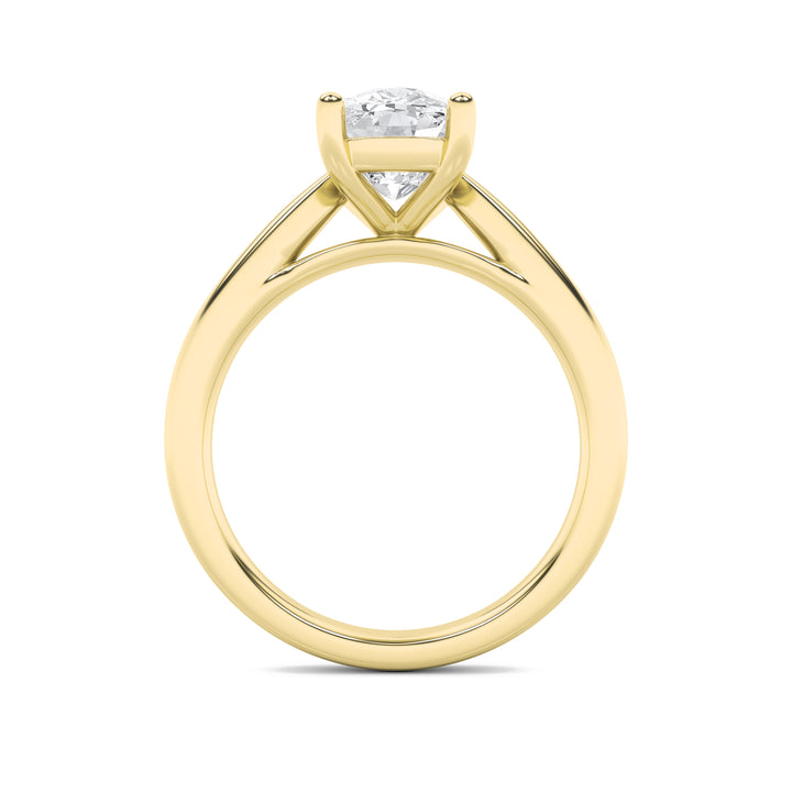 2Cttw Elongated Cushion Shaped Lab Grown Diamond (F/VS) Classic Shank Solitaire Engagement Ring in 14K Gold