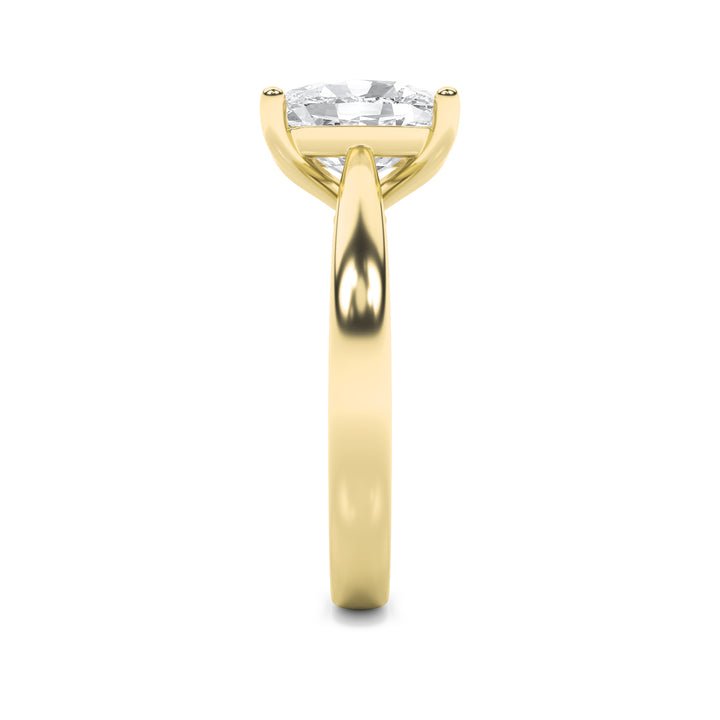 2Cttw Elongated Cushion Shaped Lab Grown Diamond (F/VS) Classic Shank Solitaire Engagement Ring in 14K Gold